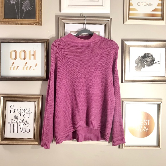 Old Navy Purple Mock Neck Sweater, M - Picture 2 of 3